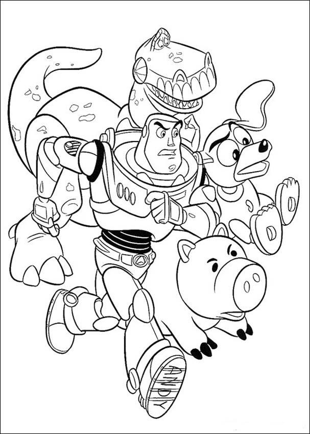 Plansa de colorat cu Toy Story 138 44